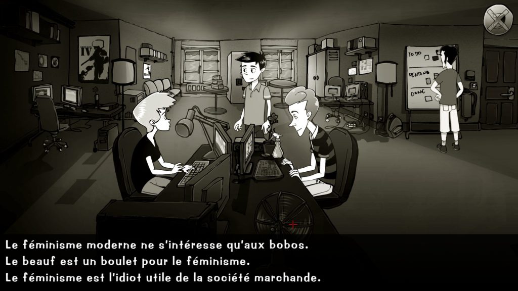 Le jeu tente maladroitement d'évoquer une multitude de débats de société. 